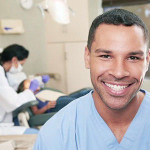 Dentist smiling